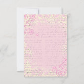 Cartes de Mariage vintages Romantiques RSVP (Dos)