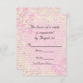 Cartes de Mariage vintages Romantiques RSVP (Devant / Derrière)