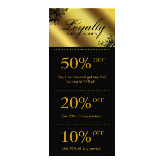 Cartes de marketing de salon Gold Floral Papillon