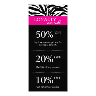 Cartes de marketing du salon Zebra Rose Noir