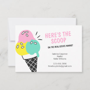 Cartes de marketing pour le réaltor à glace estiva