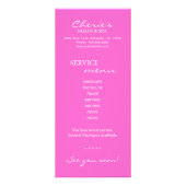 Cartes de Marketing Salon Zebra Pink Tanning Brune (Dos)