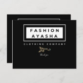 Cartes de marque Merci (Devant / Derrière)