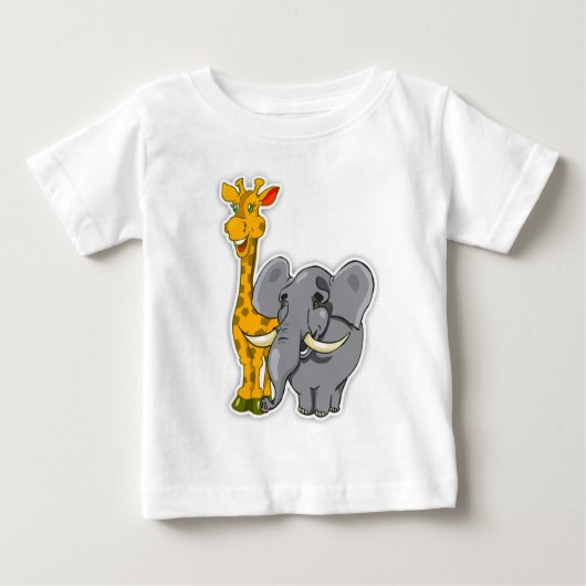 Cartes de matchs de T-shirt de bébé d'éléphant et (Devant)