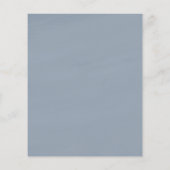 Cartes de menu à Mariage rose pâle et bleu-bleu (Dos)