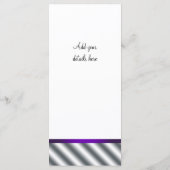 Cartes de menu Chaussure à talon haut Violet (Dos)