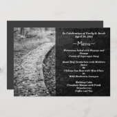 Cartes de menu Chemin de forêt (Devant / Derrière)