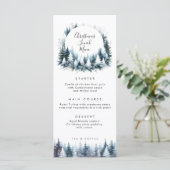 cartes de menu de déjeuner de Noël pour arbres d'h (Debout devant)
