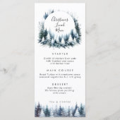cartes de menu de déjeuner de Noël pour arbres d'h (Devant)