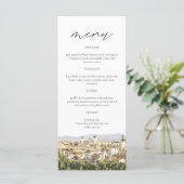 Cartes de menu de destination de voyage à Rome (Debout devant)