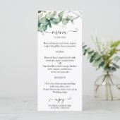 Cartes de menu de mariage à l'aquarelle rustique a (Debout devant)