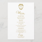 Cartes de menu de mariage à monogramme écriture do (Devant)