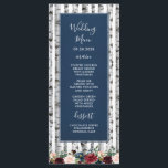 Cartes de menu de mariage avec arbres de bouleau b<br><div class="desc">Cartes de menu de mariage avec arbres de bouleau bleu marine et burgundy - comportant divers arbres de bouleau aquarelle avec des roses,  des pivoines et de la verdure dans des nuances de rose blush,  Marsala,  burgundy,  bleu marine et plus.</div>