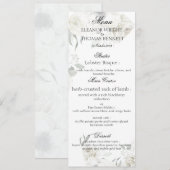 Cartes de menu de mariage botaniques à feuillage f (Devant / Derrière)