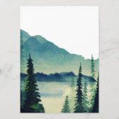 Cartes de menu de mariage camping (Dos)