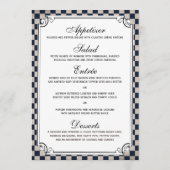Cartes de menu de mariage de damier de Steampunk (Dos)