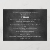 Cartes de menu de mariage de tableau (Devant)
