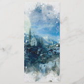 cartes de menu de mariage de vacances de scène de (Dos)