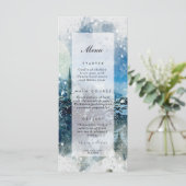 cartes de menu de mariage de vacances de scène de (Debout devant)