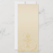 Cartes de menu de mariage élégantes de paon (Dos)