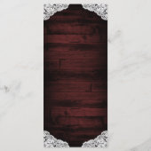 Cartes de menu de mariage en bois et jarre de Maso (Dos)