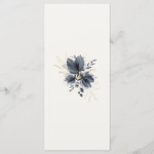 Cartes de Menu de Mariage Fleurs Sombres Douces (Dos)