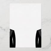 Cartes de menu de mariage gay élégantes avec feuil (Verso)