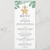 Cartes de menu de mariage hivernal aux branches de (Devant)