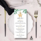 Cartes de menu de mariage hivernal aux branches de