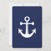 Cartes de menu de mariage personnalisées bleu mari (Dos)