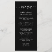 Cartes de menu de mariage rustiques avec calligrap (Devant)