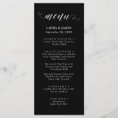 Cartes de menu de mariage rustiques avec calligrap (Devant)