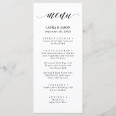 Cartes de menu de mariage rustiques avec calligrap (Devant)