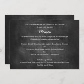 Cartes de menu de mariage sur ardoise (Devant / Derrière)