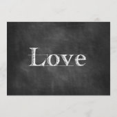 Cartes de menu de mariage sur tableau noir (Dos)