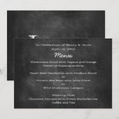 Cartes de menu de mariage sur tableau noir (Devant / Derrière)
