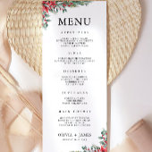 Cartes de menu de Noël Mariage Modèle