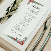 Cartes de menu de Noël Mariage Modèle