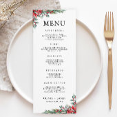 Cartes de menu de Noël Mariage Modèle
