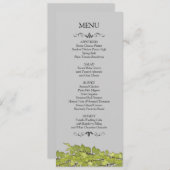 Cartes de menu de réception de mariage (Devant / Derrière)