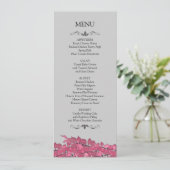 Cartes de menu de réception de mariage (Debout devant)