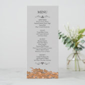 Cartes de menu de réception de mariage (Debout devant)
