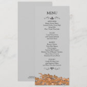 Cartes de menu de réception de mariage (Devant / Derrière)