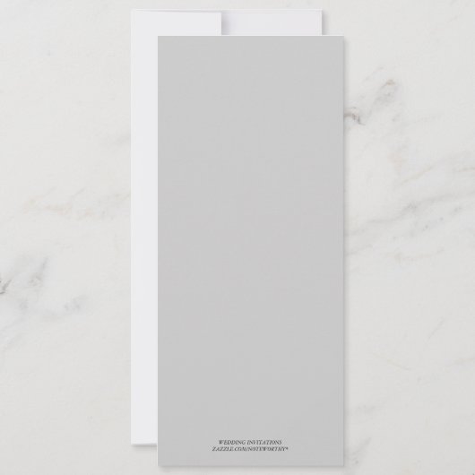 Cartes de Menu de Réception de Mariage (Dos)