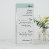 Cartes de menu de réception de mariage à blocs de (Debout devant)