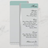 Cartes de menu de réception de mariage à blocs de (Devant / Derrière)