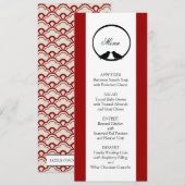 Cartes de Menu de Réception de Mariage d'Inséparab (Devant / Derrière)