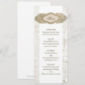 Cartes de menu de réception de mariage floral vint (Devant / Derrière)