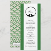 Cartes de menu de réception de mariage Lovebirds (Devant / Derrière)