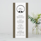 Cartes de menu de réception de mariage Lovebirds (Debout devant)